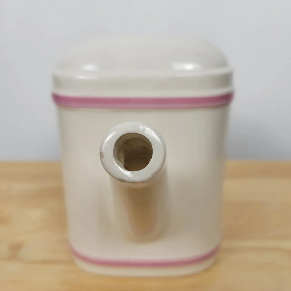 Vintage 1985 Teleflora Tulip Polka Dot Ceramic Watering‎ Can Vase Grandmacore